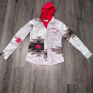 Roxy Southwestern Pattern Ski Jacket Snow Jacket with Hood Pockets Size Medium